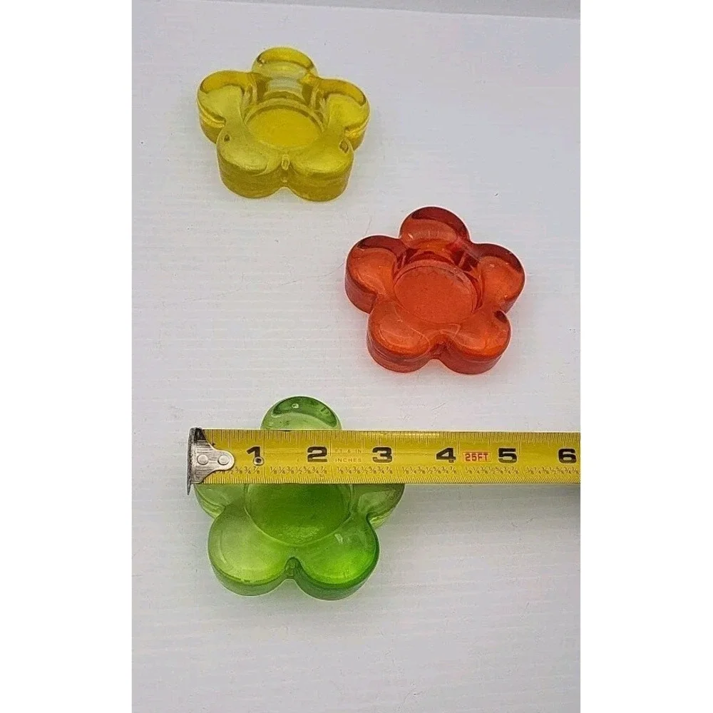 Glass candle votives beautiful at Christmas holder colourful floral‎ design